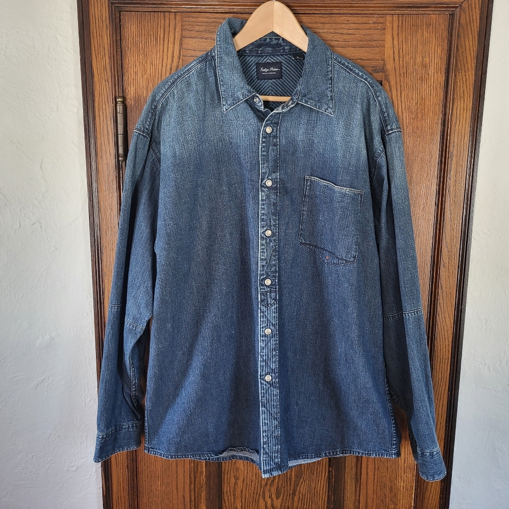 Tommy Bahama Indigo Palms Denim Company Men's XL Long Sleeve Shirt
